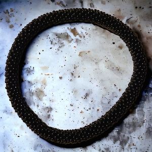 Hand Crafted Black Beaded Bracelet Regalia Powwow